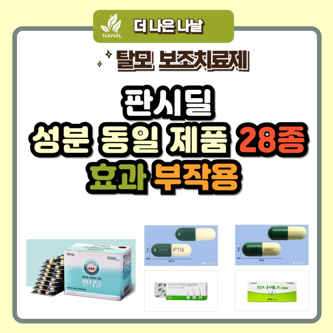 판시딜 성분 동일 제품 28종 효과 부작용