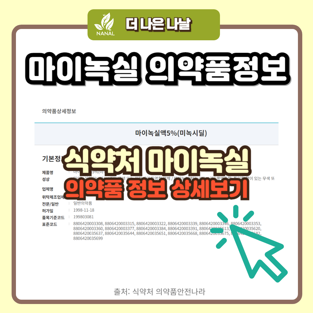 미녹시딜 의약품 종류 상세보기
