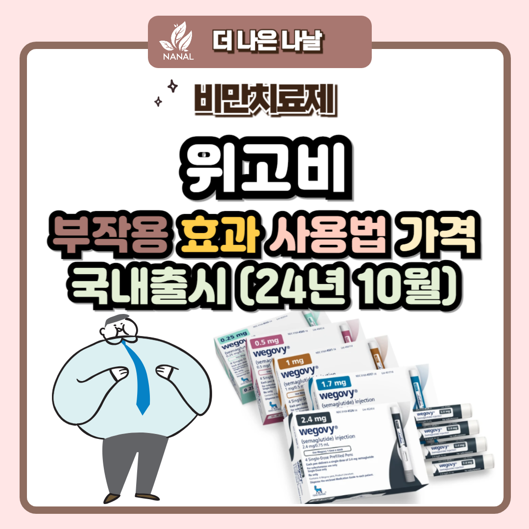 위고비 부작용 효과 사용법 가격 국내출시 (24년10월)