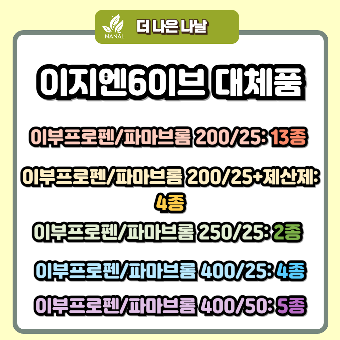 이지엔6이브 동일성분 대체품