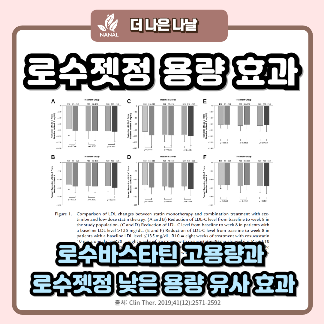 로수젯정 용량 효과