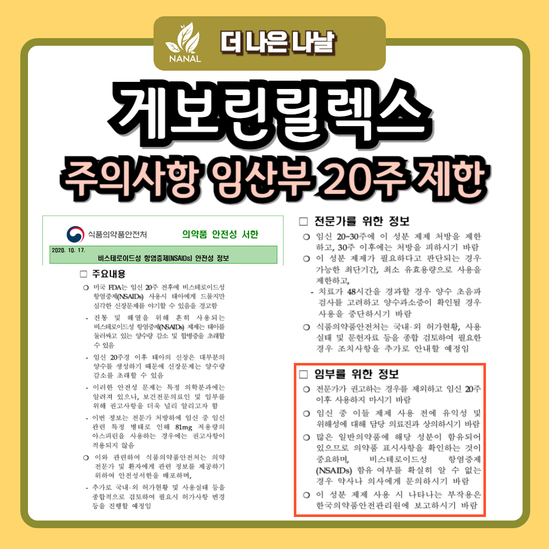 게보린릴렉스 임산부