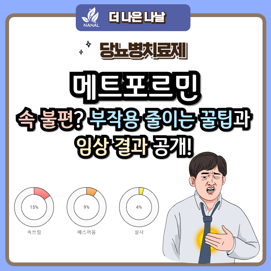 메트포르민 부작용 속불편? 부작용 줄이는 꿀팀과 임상결과 공개