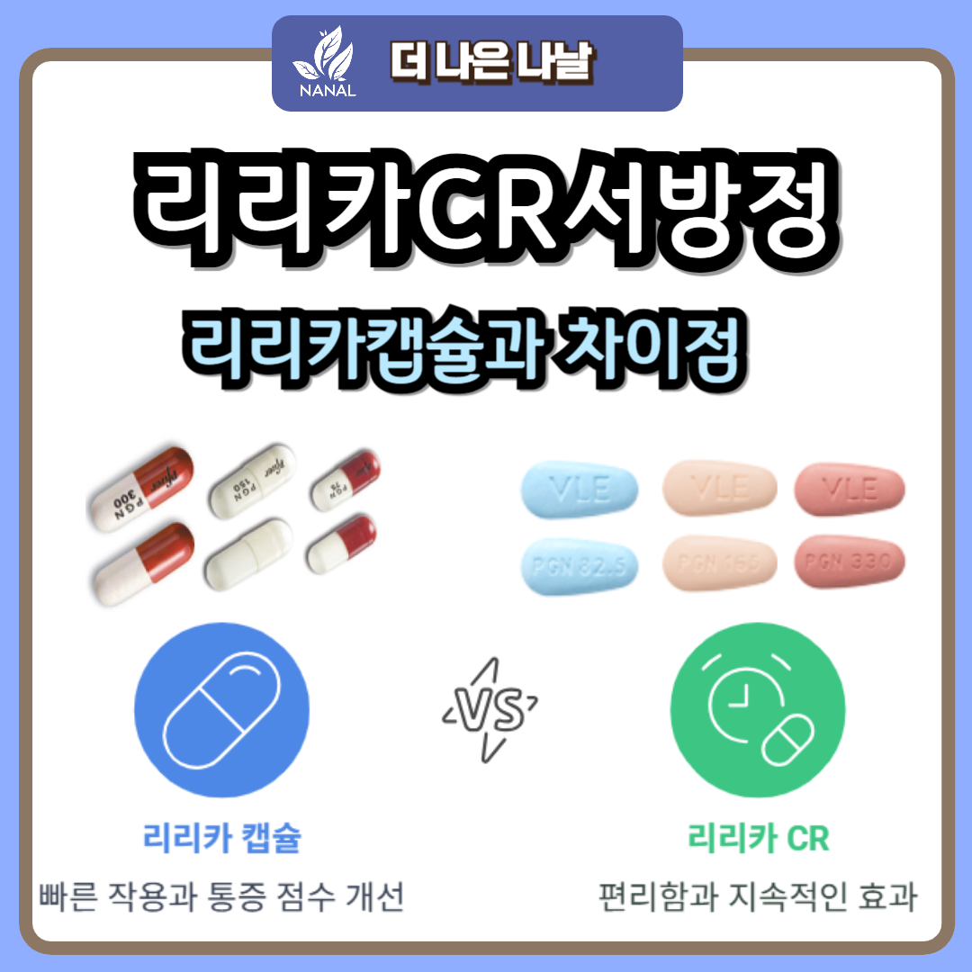 리리카CR서방정 리리카캡슐과 차이점