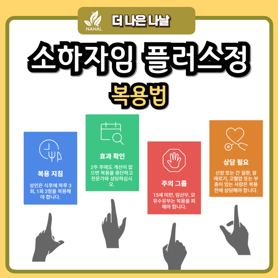 소하자임 플러스정 복용법