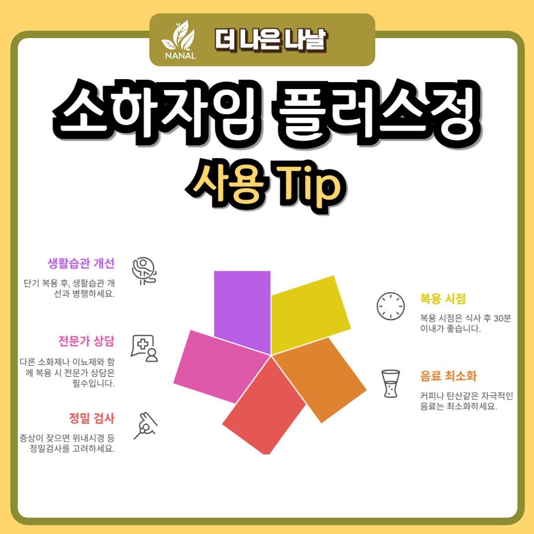 소하자임 플러스정 사용 복용 팁