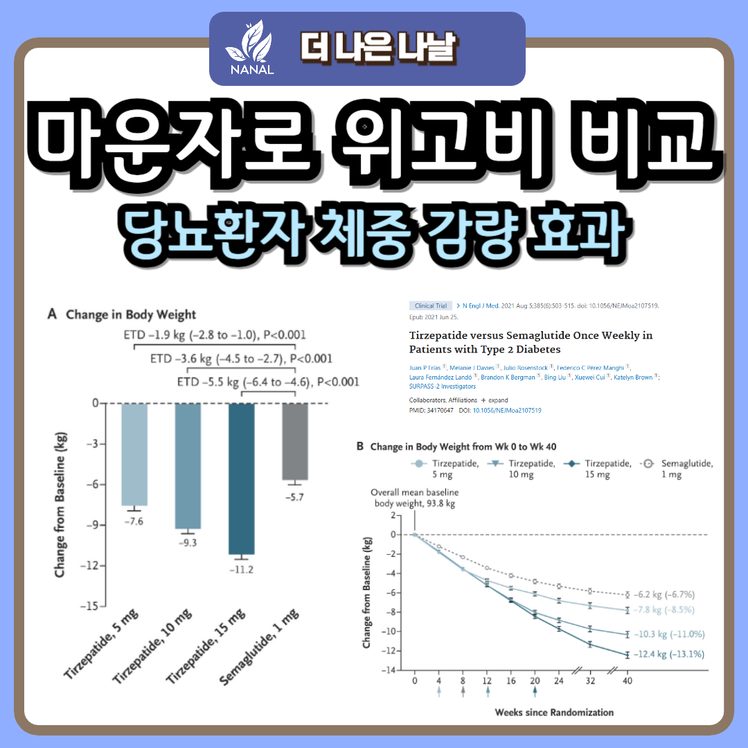 마운자로 용량 효과 부작용 위고비 용량 임상비교 7 마운자로 위고비 용량 비교