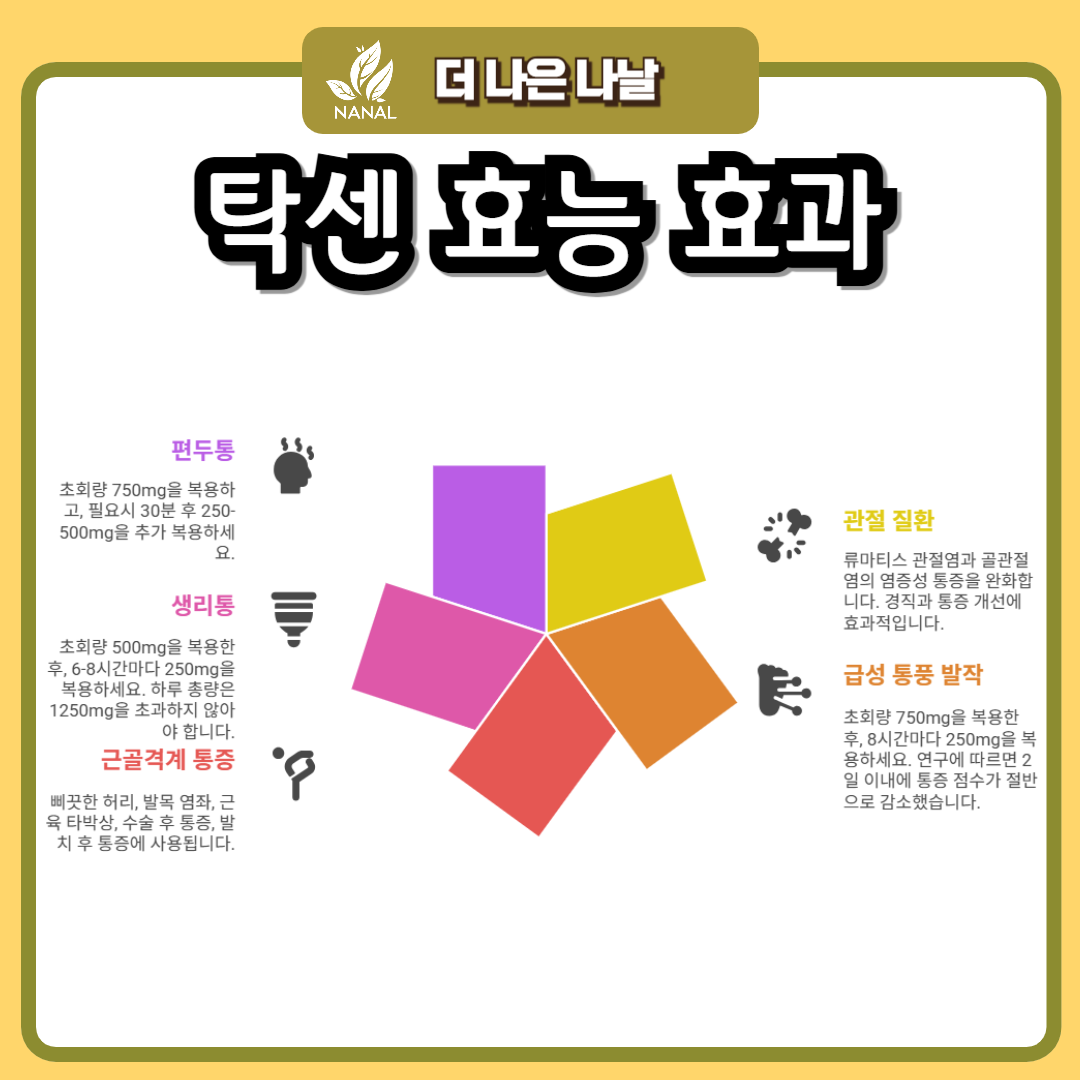 탁센 성분 효능 효과