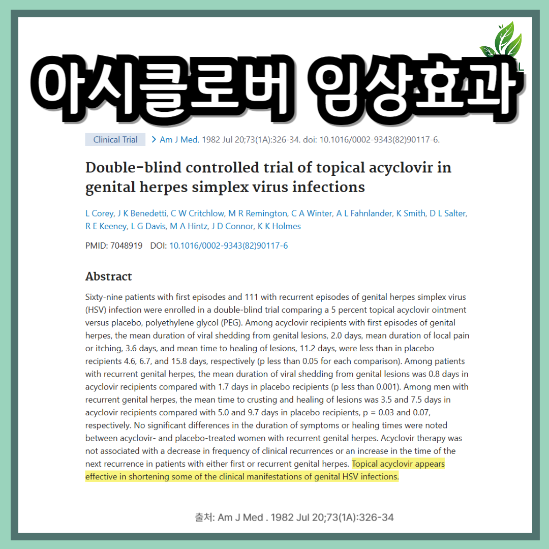 아시클로버 임상 효과
