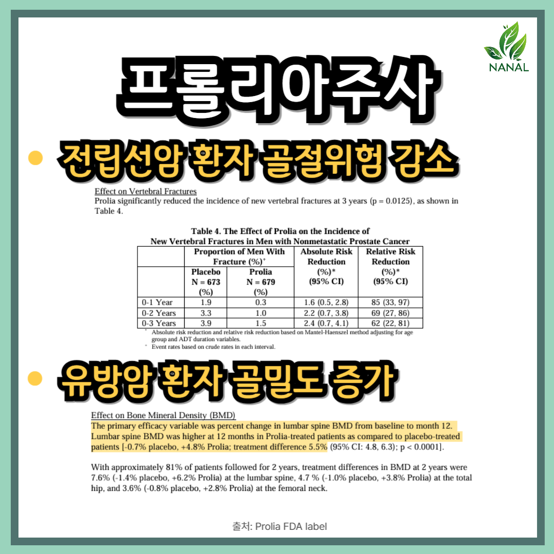 프롤리아주사 효능 효과 임상결과